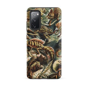 Lacertilia - Ernst Haeckel Lizard Taxonomy Phone Case Samsung Galaxy S20 Fe / Matte Phone Case Detailed Illustration Chameleons Earthy