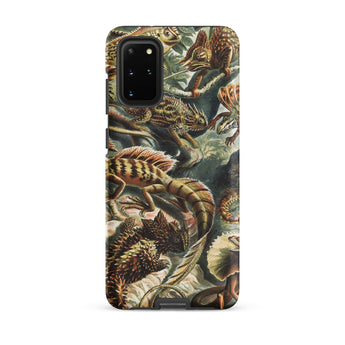 Lacertilia - Ernst Haeckel Lizard Taxonomy Phone Case Samsung Galaxy S20 Plus / Matte Phone Case Detailed Illustration Lizards Earthy Tones
