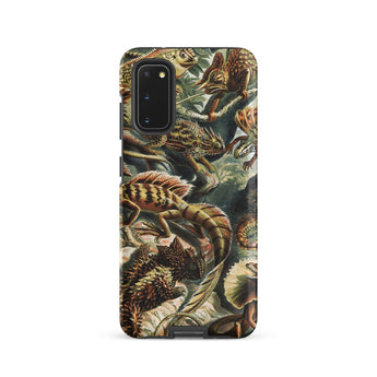 Lacertilia - Ernst Haeckel Lizard Taxonomy Phone Case Samsung Galaxy S20 / Matte Detailed Illustration Chameleons Earthy Tones Greens,
