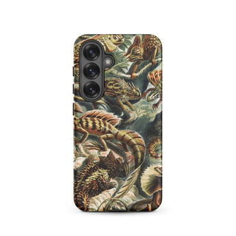 Lacertilia - Ernst Haeckel Lizard Taxonomy Phone Case Samsung Galaxy S25 / Matte Detailed Illustration Lizards Earthy Tones Naturalistic,