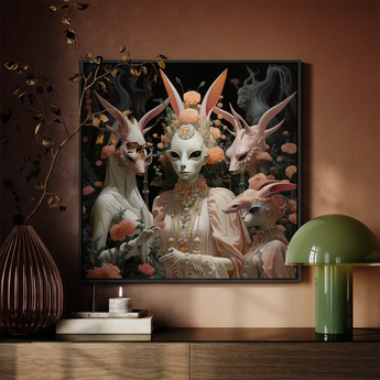 Ladies who Lunch - Alien Renaissance Kunstdruck / Leinwand, Poster, Drucke & visuelle Kunstwerke, Toby Leon