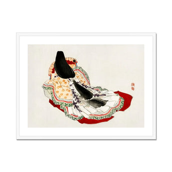 Lady in a Kimono - Kōno Bairei Meiji Geisha Art Print, Traditional Japanese Court Lady Ornate Layered Kimono Robes