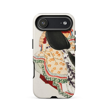 Lady in a Kimono - Kōno Bairei Meiji Phone Case Iphone 17 Air / Matte Iphone 12 Case Japanese Warrior Design Black White Kōno Bairei’s