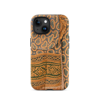 Lady in Waiting - Royal Siam Mural Phone Case Iphone 15 / Matte Patterned Iphone Case Siamese Court Fashion, Thailand’s Ayutthaya Era,