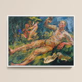 Lament - Anton Kolig Fine Art Print / Canvas Framed Painting Nude Male Figure Warm Earthy Tones Kolig’s ?Lament”, Green Tempest, Sun-soaked H