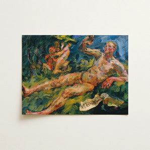 Lament - Anton Kolig Fine Art Print / Canvas Vibrant Impressionist Painting Nude Figures Lush Green Landscape Kolig’s ?Lament”, Tempest, S