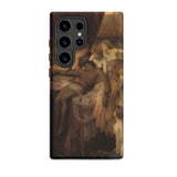 Lament for Icarus - Herbert Draper Phone Case Samsung Galaxy S24 Ultra / Matte Black Phone Case Detailed Classical Painting Warm Tones