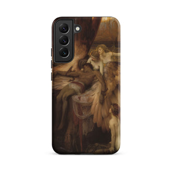 Lament for Icarus - Herbert Draper Phone Case Samsung Galaxy S22 Plus / Matte Phone Case Detailed Classical Painting Warm Brown Beige