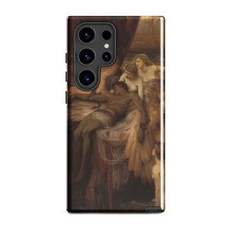 Lament for Icarus - Herbert Draper Phone Case Samsung Galaxy S24 Ultra / Gloss Sleek Black Phone Case Detailed Classical Painting Warm