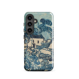 Blue Landscape with Houses - Vincent Van Gogh Phone Case Mobile Cases Phone Case Stylized Blue Cream Landscape Design Reminiscent Gogh’s