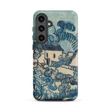 Blue Landscape with Houses - Vincent Van Gogh Phone Case Mobile Cases Blue Cream-colored Phone Case Stylized Landscape Design Reminiscent