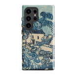 Blue Landscape with Houses - Vincent Van Gogh Phone Case Mobile Cases Phone Case Stylized Blue Cream Landscape Design Reminiscent Gogh’s