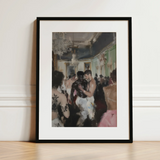 Last Dance - Luxe Vintage Gay Rave Art Print / Canvas, 12x16’’ / 31x41cm / Black Frame / Matboard, Posters Prints & Visual Artwork, Toby