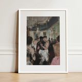 Last Dance - Luxe Vintage Gay Rave Art Print / Canvas, 12x16’’ / 31x41cm / White Frame / Matboard, Posters Prints & Visual Artwork, Toby