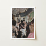 Last Dance - Luxe Vintage Gay Rave Art Print / Canvas Framed Painting Elegant Ballroom Scene Figures Formal Attire, Desire Waltzes Unbound