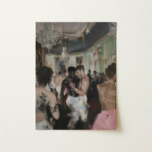 Last Dance - Luxe Vintage Gay Rave Art Print / Canvas Rectangular Painting Elegant Ballroom Scene Figures Formal, Desire Waltzes Unbound
