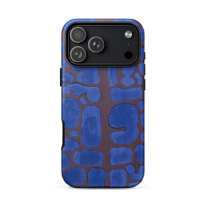 Late Evening Looking out of the Woods - Paul Klee Phone Case Iphone 17 Pro Max / Matte Blue Brown Abstract Patterned Phone Case Textured
