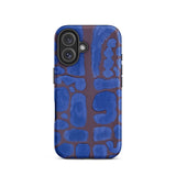 Late Evening Looking out of the Woods - Paul Klee Phone Case Iphone 16 / Matte Blue Brown Abstract Patterned Phone Case Textured Painted