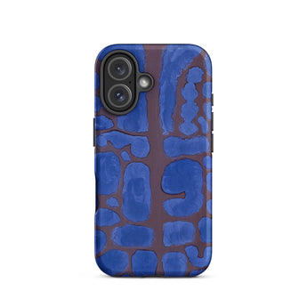Late Evening Looking out of the Woods - Paul Klee Phone Case Iphone 16 / Matte Blue Brown Abstract Patterned Phone Case Textured Painted