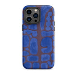 Late Evening Looking out of the Woods - Paul Klee Phone Case Iphone 14 Pro Max / Matte Blue Brown Abstract Patterned Phone Case Textured