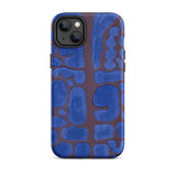 Late Evening Looking out of the Woods - Paul Klee Phone Case Iphone 14 Plus / Matte Blue Brown Abstract Patterned Phone Case Textured