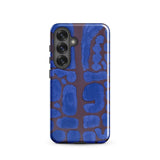 Late Evening Looking out of the Woods - Paul Klee Phone Case Samsung Galaxy S25 / Matte Blue Brown Abstract Patterned Phone Case Textured