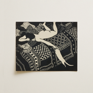 Laziness - Félix Edouard Vallotton Woodcut Art Print / Canvas, 14x11’’ / 36x28cm / Unframed / no Border, Posters Prints & Visual Artwork,
