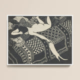 Laziness - Félix Edouard Vallotton Woodcut Art Print / Canvas, 14x11’’ / 36x28cm / White Frame, Posters Prints & Visual Artwork, Toby Leon