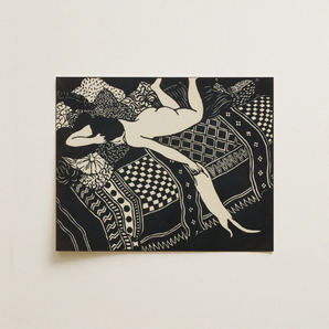 Laziness - Félix Edouard Vallotton Woodcut Art Print / Canvas, Félix Edouard Vallotton, Vallotton Art Print, Languid World
