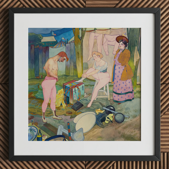 Le Cirque Corvi - Georges De Feure Art Nouveau Print / Canvas, 12x12’’ / 31x31cm / Black Frame / Matboard, Posters Prints & Visual Artwork,