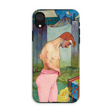 Le Cirque Corvi - Georges De Feure Iphone Case Xr / Matte Phone Case Painting Shirtless Man Red Hair Pink Feure’s Art Nouveau, Nouveau