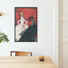 Le Jour et La Nuit George Barbier 1920s Art Framed Canvas, Framed Vintage Style Art Print Two Women Black White