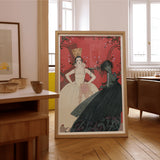 Le Jour et La Nuit - George Barbier 1920s Art Print / Canvas Framed Vintage Two Women White Black Barbier’s, Mesmerizing Ballet Prints
