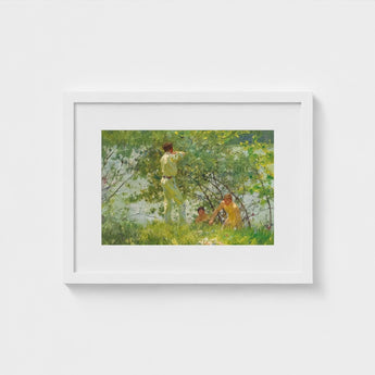 Leafy June - Henry Scott Tuke Art Print / Canvas, Dappling Riverbank Grasses Prints