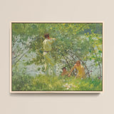 Leafy June - Henry Scott Tuke Art Print / Canvas, 16x12’’ / 41x31cm / Natural Frame, Posters Prints & Visual Artwork, Toby Leon