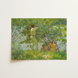 Leafy June - Henry Scott Tuke Art Print / Canvas, Dappling Riverbank Grasses Prints