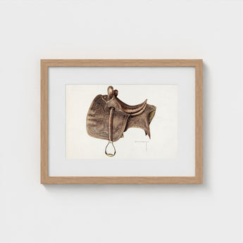 Leather Saddle - Bertha Semple Equestrian Art Print / Canvas 1930s, Prints