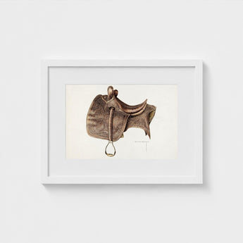 Leather Saddle - Bertha Semple Equestrian Art Print / Canvas 1930s, Prints