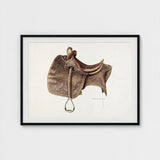 Leather Saddle - Bertha Semple Equestrian Art Print / Canvas 1930s, Prints