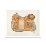 Silla de montar de cuero - Ranka S. Woods impresión artística de los años 1930 / Lienzo, 14x11’’ / 36x28cm / Sin marco / Borde blanco, pósters, impresiones y obra visual,