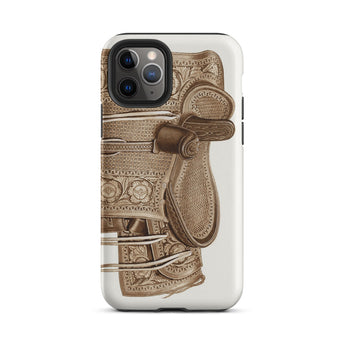 Sella Laterale in Pelle - Custodia Iphone Equestre di Frank C. Barks, 11 Pro / Opaco, Custodie per Cellulari, Toby Leon