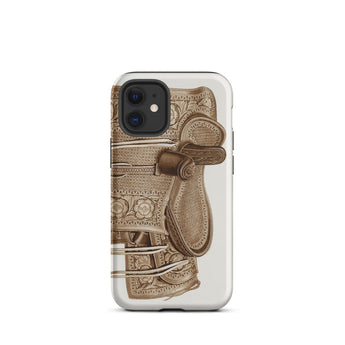 Sella Laterale in Pelle - Custodia Iphone Equestre di Frank C. Barks, 12 Mini / Opaco, Custodie per Cellulari, Toby Leon