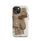 Sella Laterale in Pelle - Custodia Iphone Equestre di Frank C. Barks, 13 / Opaco, Custodie per Cellulari, Toby Leon