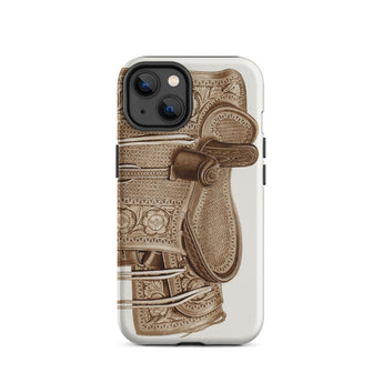 Sella Laterale in Pelle - Custodia Iphone Equestre di Frank C. Barks, 14 / Opaco, Custodie per Cellulari, Toby Leon