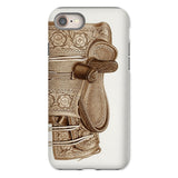 Leather Side Saddle - Frank C. Barks Equestrian Phone Case Iphone 8 / Matte Ornate Saddle-themed Phone Case Equestrian Art Iphone Case,