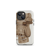 Leather Side Saddle - Frank C. Barks Equestrian Phone Case Iphone 13 Mini / Matte Phone Case Saddle Design Equestrian Art Iphone Case,