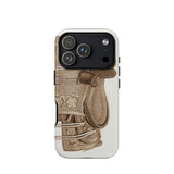 Leather Side Saddle - Frank C. Barks Equestrian Phone Case Iphone 17 Pro / Matte Iphone 12 Pro Max Case Ornate Gold Brown Equestrian Art