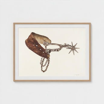 Leather Spur - Vera Van Voris 1930s Farmhouse Art Print / Canvas, Prints