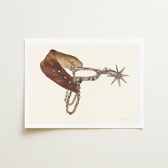 Leather Spur - Vera Van Voris 1930s Farmhouse Art Print / Canvas, Prints
