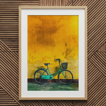 Lemon Lime - Hoi an Vietnam Fiets kunstprint / Canvas, 20x30’’ / 51x76cm / Natuurlijke lijst / Matboard, Posters Prints & Visual Artwork, Toby